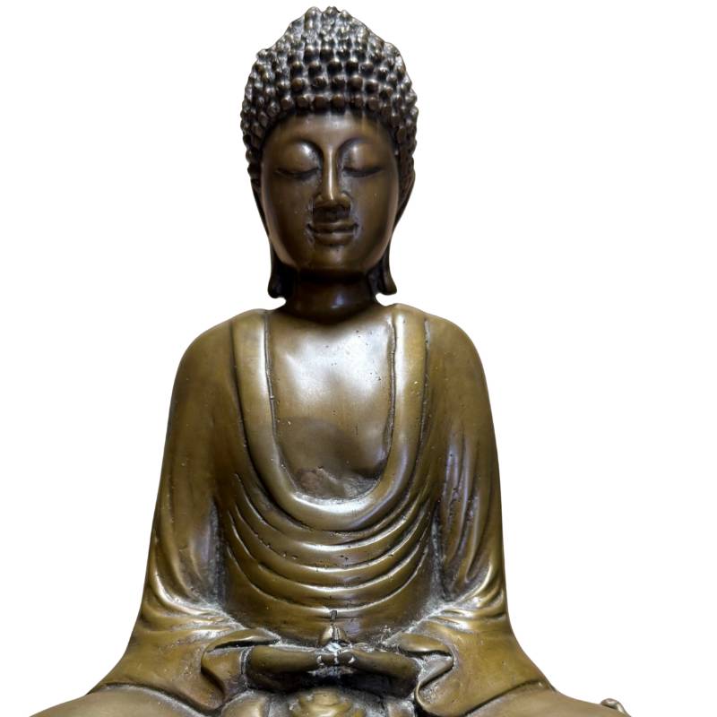 Bronzen Boeddha op lotusbasis van 1stbuddha, symbool voor rust en spirituele diepte