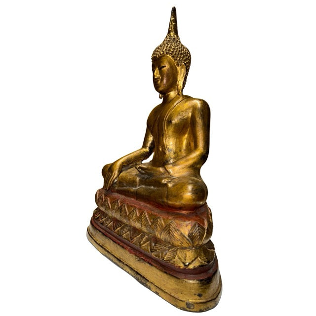 Bronzen Boeddha beeld voor meditatieplek, altaar, yogaruimte of rustige woonruimte