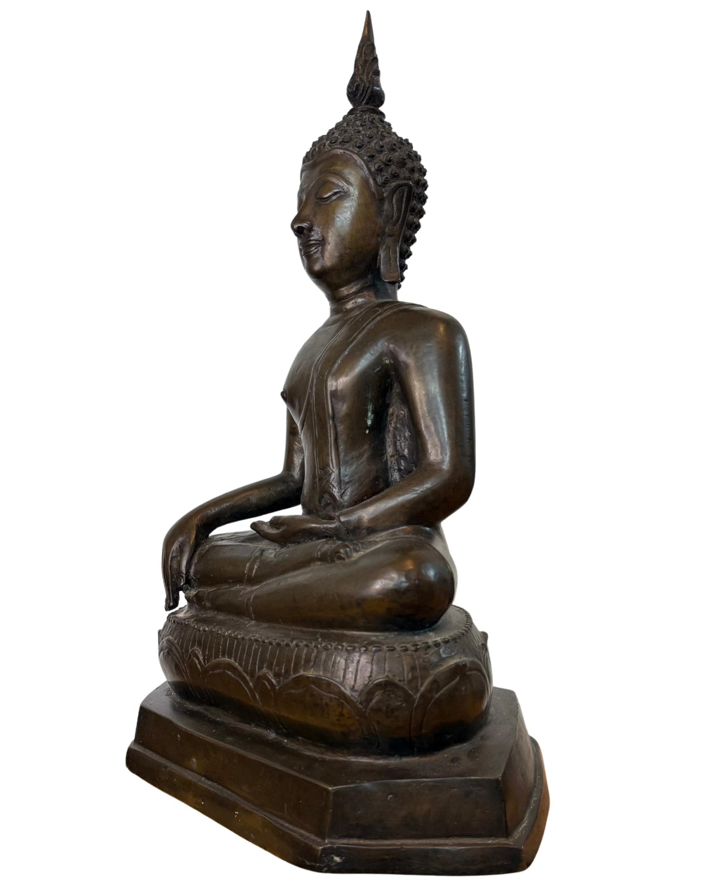 Bronzen boeddha thailand 55 cm interieur en meditatie beeld