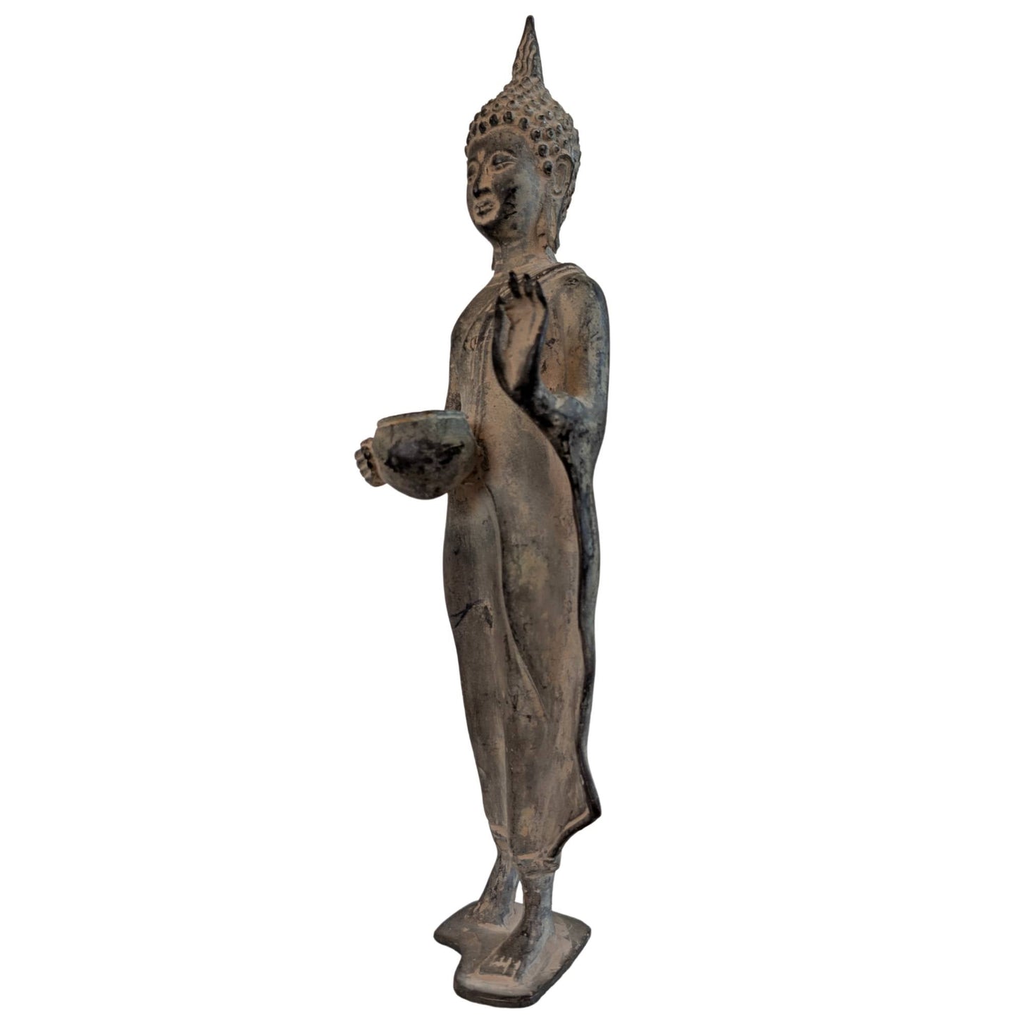 Thaise bronzen Boeddha behorend bij de woensdagochtend