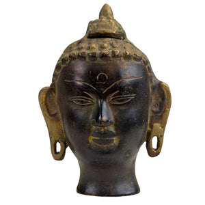 Bronzen Boeddha Hoofd – Thaise Stijl – Decoratief Sculptuur