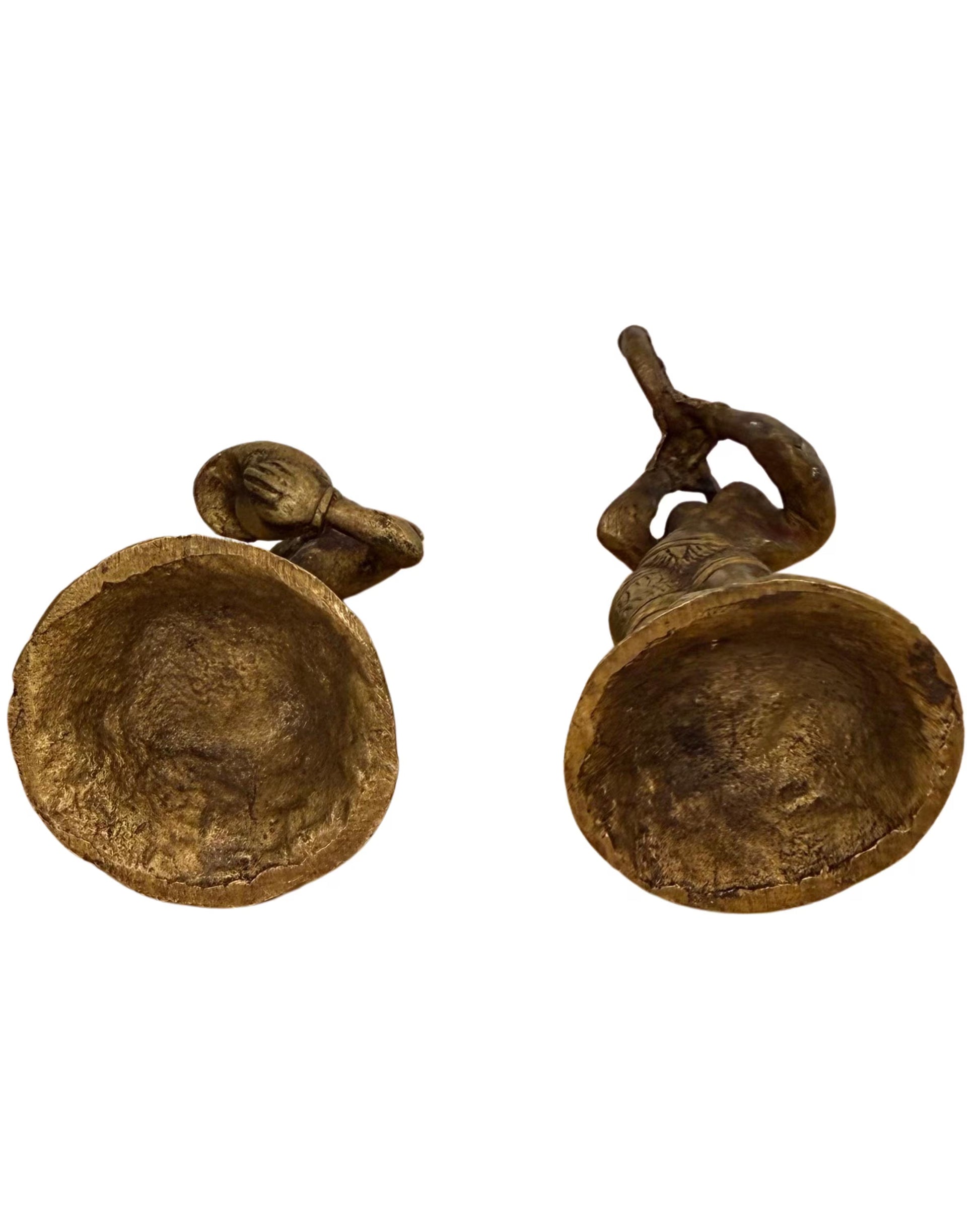 Bronzen hindoe figuren set voor altaar decoratie spiritueel object