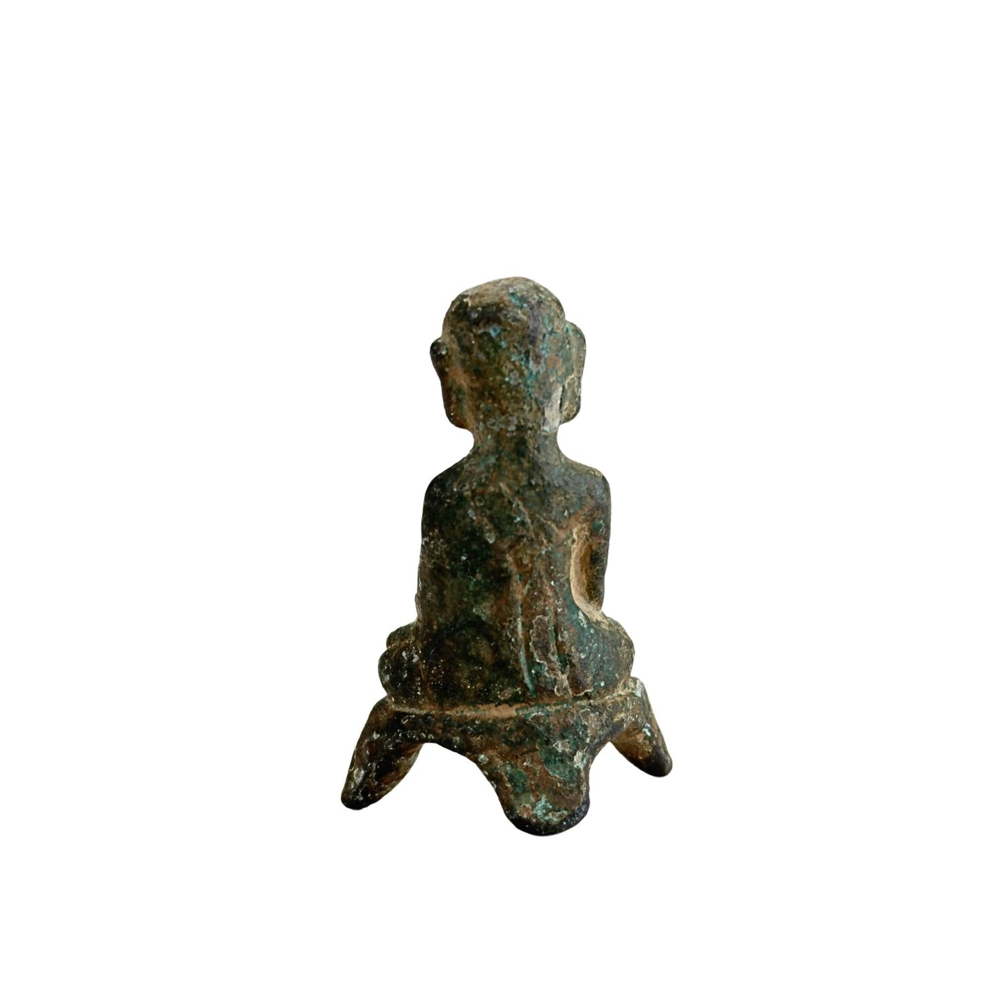 Bronzen votiefbeeldje met oude verdigris en mineraalpatina