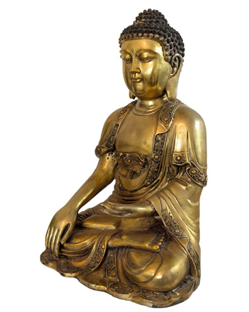 Exclusief verguld Buddha beeld voor spirituele rust en Feng Shui autoriteit.