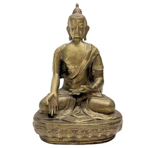 Chinees Bronzen Boeddhabeeld met Shou-symbolen – Late Qing Periode – Lot 458