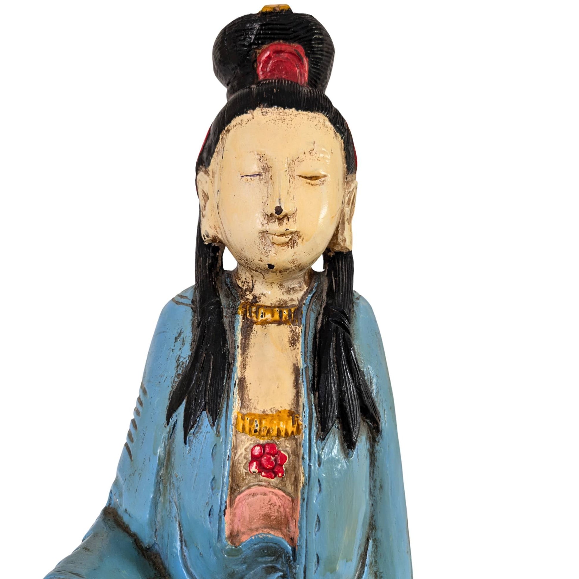 Antieke Chinese bodhisattva Kwanyin uit hout