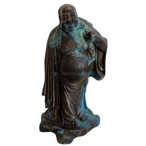 Chinese Bronze Budai with Deep Patina – Early Qing Style