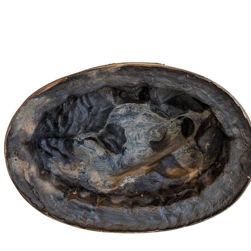 Chinese Bronze Budai – Laughing Buddha of Prosperity – close view of the upper section