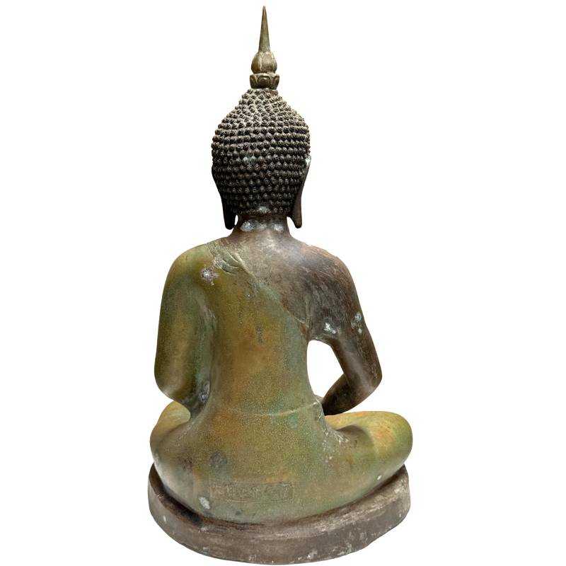 Chinese Yongle-Style Buddha – Gilt Bronze with Six-Character Mark, 46 cm – rear view