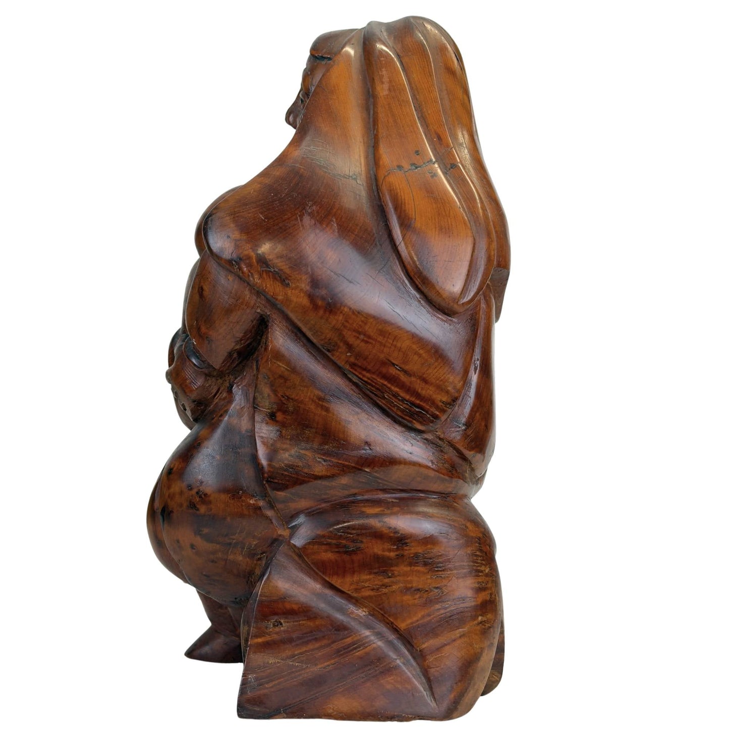 Handgesneden Madonna beeld uit christelijke kunsttraditie