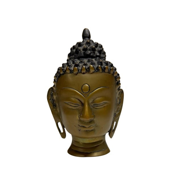Complete Himalayan Buddha head fragment, 12 cm high