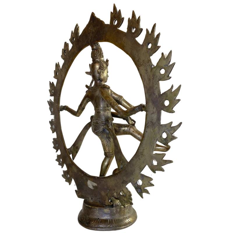 Detail van de vlammenaureool (Prabhamandala) rond Shiva.