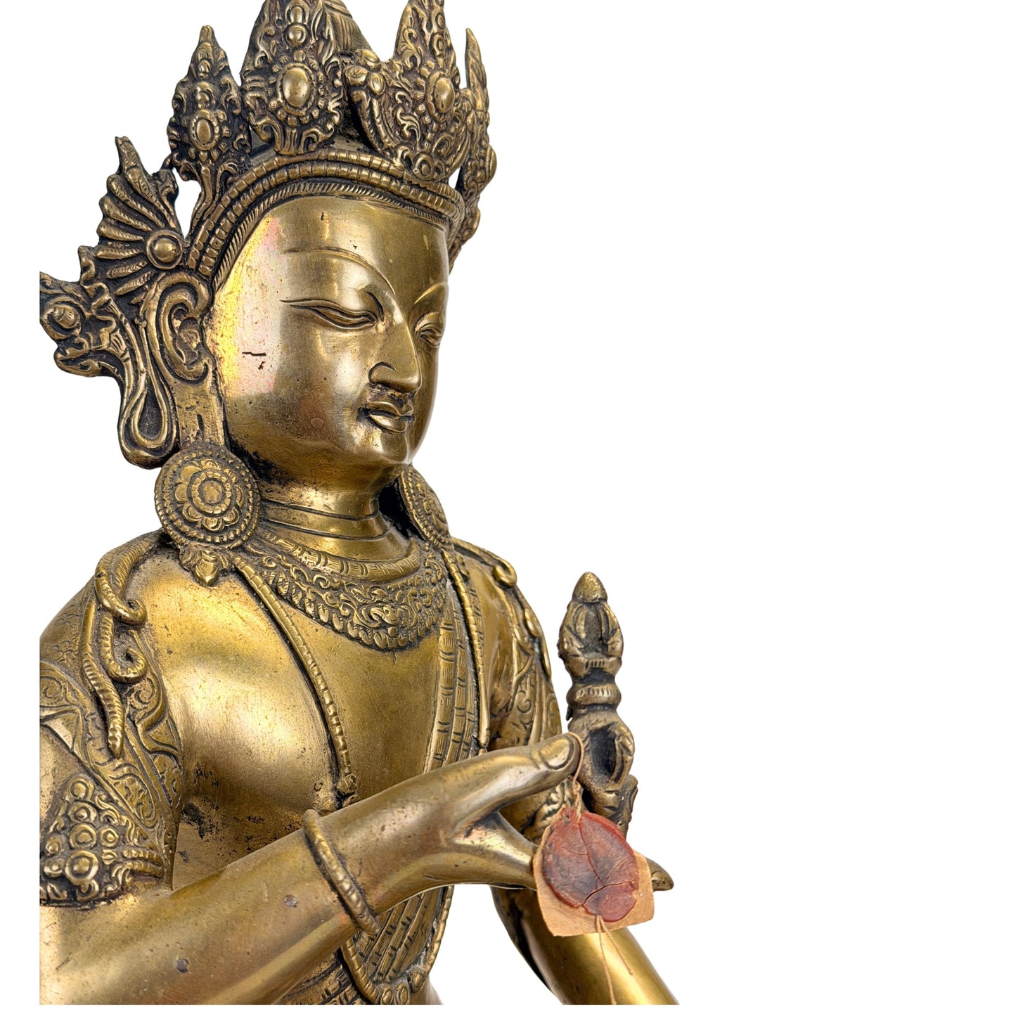 Vajrasattva (Dorje Sempa) holding the ritual vajra and ghanta in gilt bronze