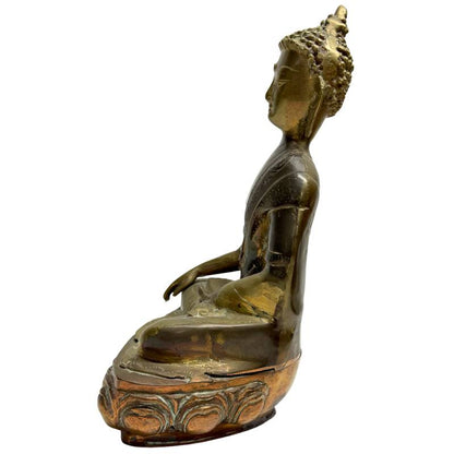 Early 20th-Century Sino-Tibetan Buddha – Bronze, 35.5 cm – right-side view