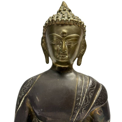 Early 20th-Century Sino-Tibetan Buddha – Bronze, 35.5 cm – close view of the upper section