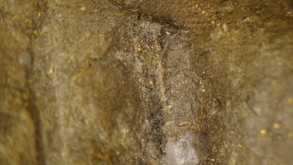 Early Chinese Stone Bodhisattva Stele – Guanyin Attribution, 45.6 cm – close view of the lower section