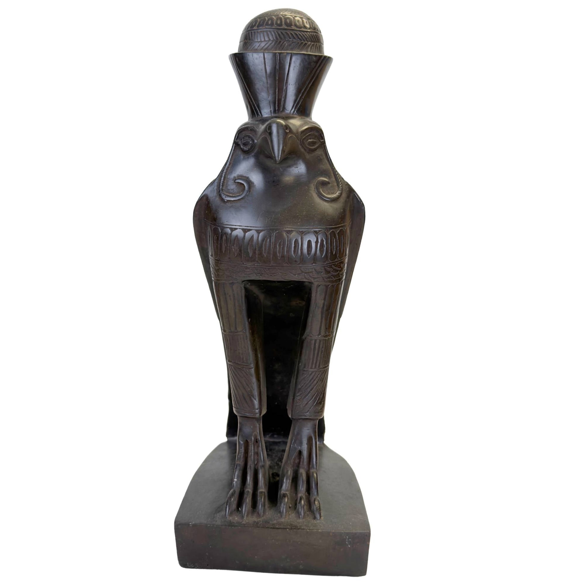 Egyptisch Horus standbeeld met monumentale uitstraling