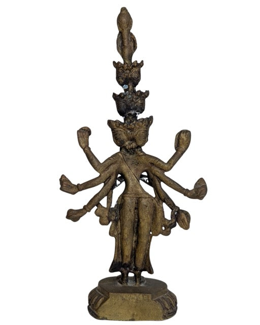 Eleven-Headed Avalokiteshvara – Bronze, 30 cm – rear view