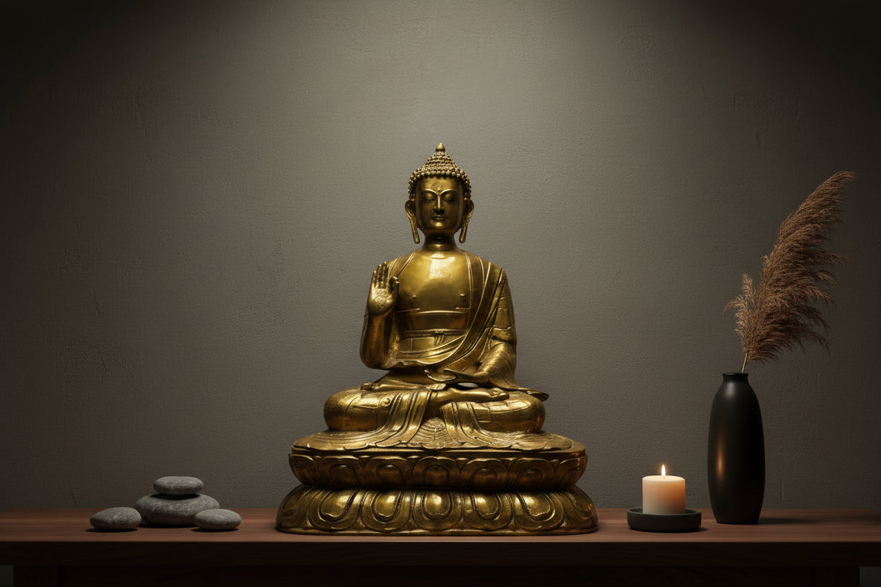 echt een hele oude boeddha uit Tibet