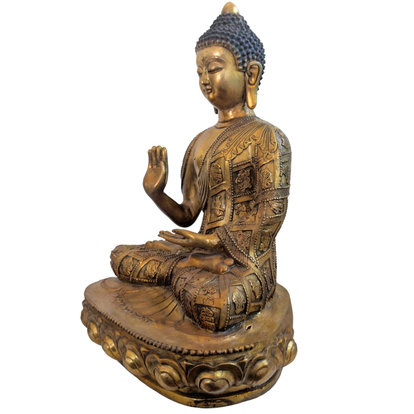 Groot Boeddha Beeld Tibet Stijl Vuurverguld 6.4kg