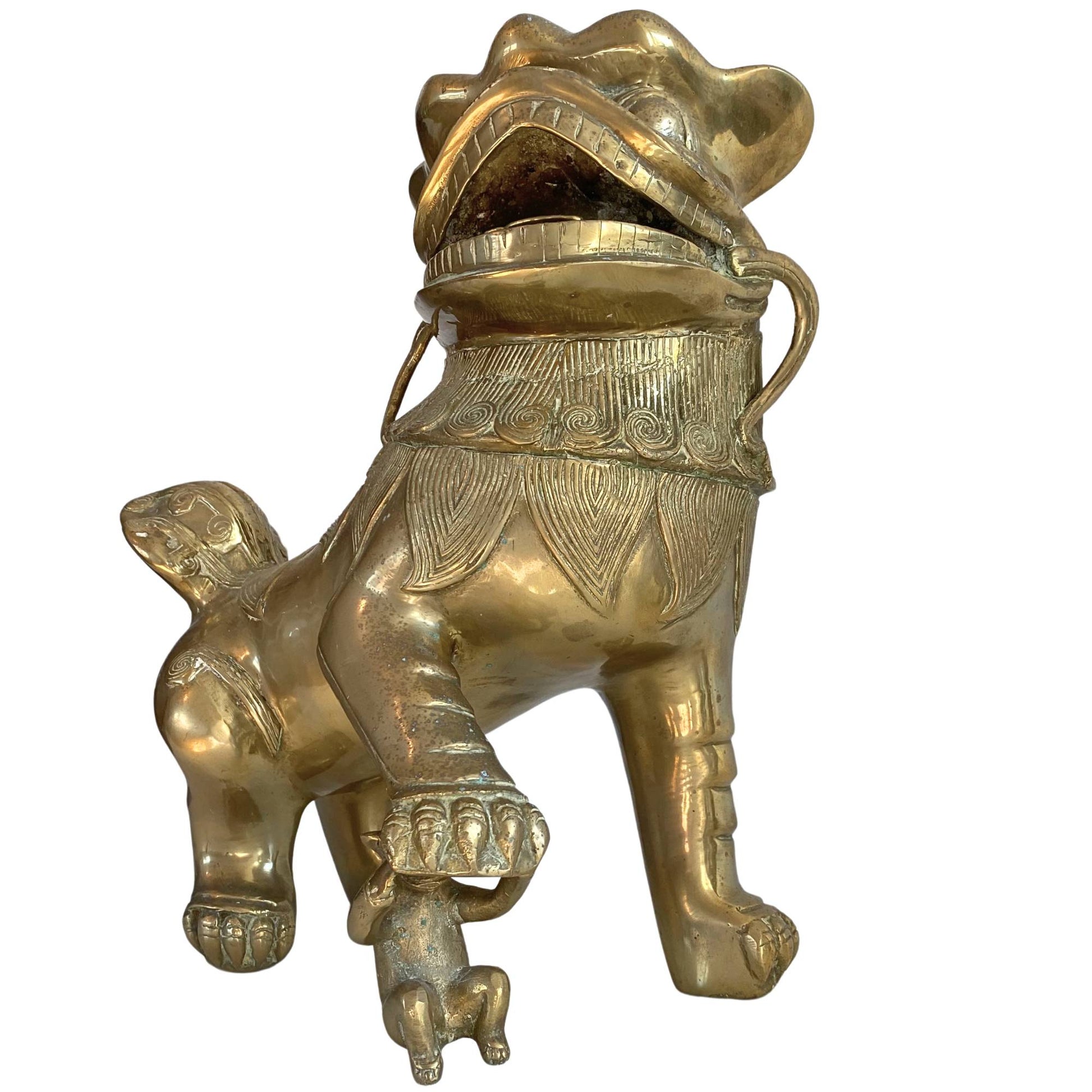 Grote Foo Dogs beeld brons vuurverguld set van 2 zware kwaliteit