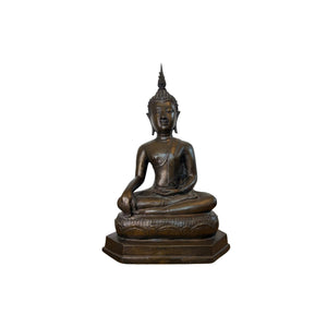 Thaise Bronzen Boeddha – Groot Tempelbeeld – Rattanakosin Stijl 55cm