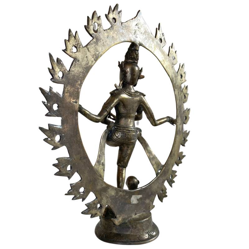 Handgegoten bronzen constructie van een Ladakh Nataraja.