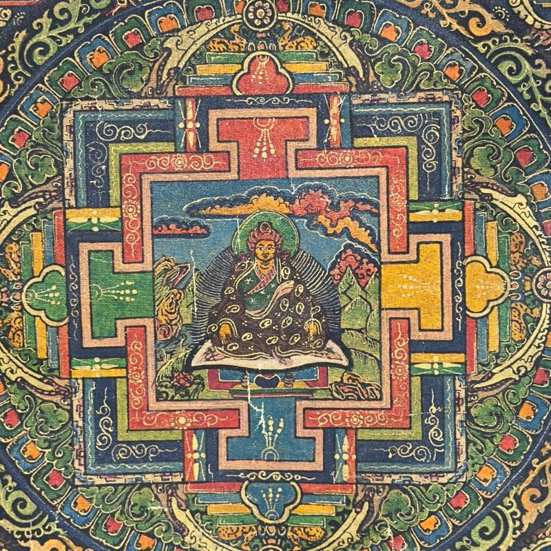 Handgeschilderde Tibetaanse thangka geschikt voor meditatie en spirituele ruimte