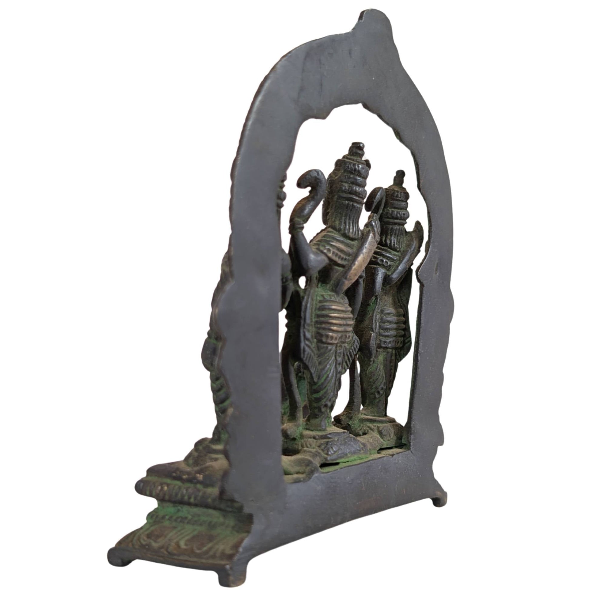 Detail van Hanuman in devotionele houding op Ram Darbar altaar