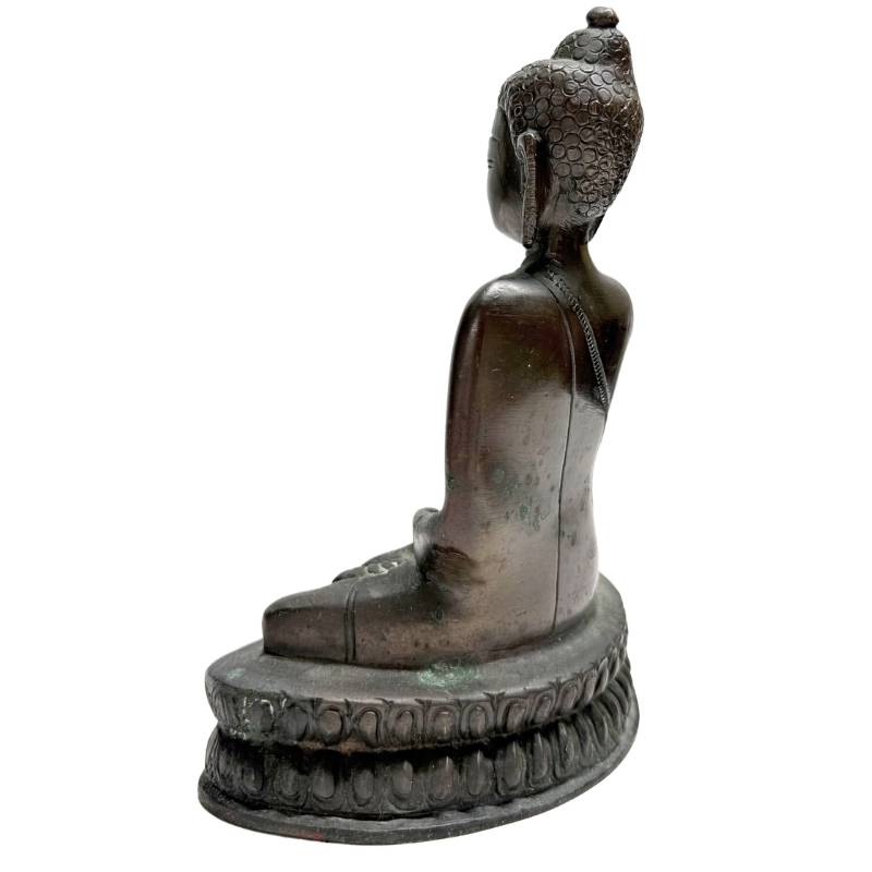 Ambachtelijk bronzen Boeddhabeeld uit de Himalaya regio
