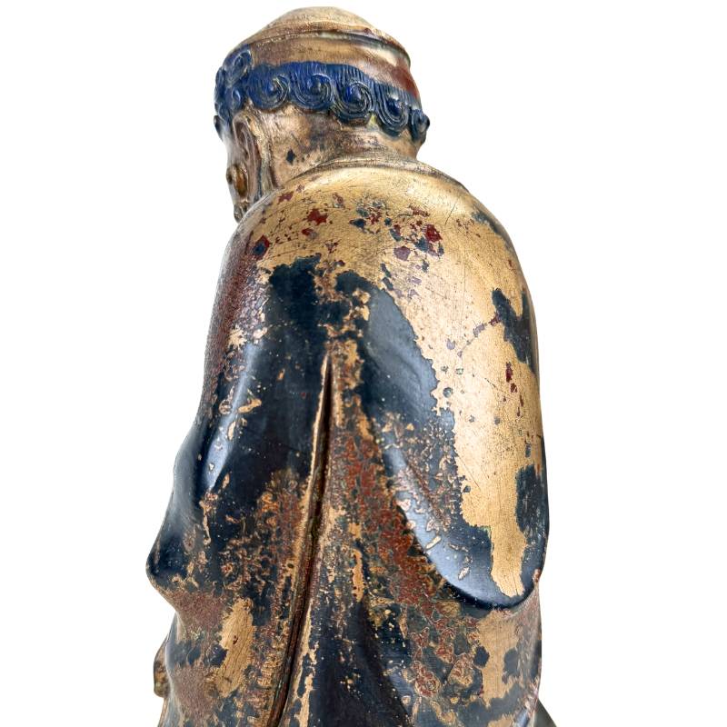 Himalaya kunst Arhat op dier als bronzen sculptuur