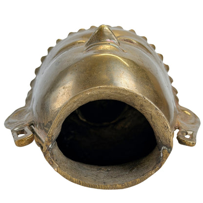 Himalayan-Inspired Buddha Head – Bronze, 20th Century – close view of the upper section