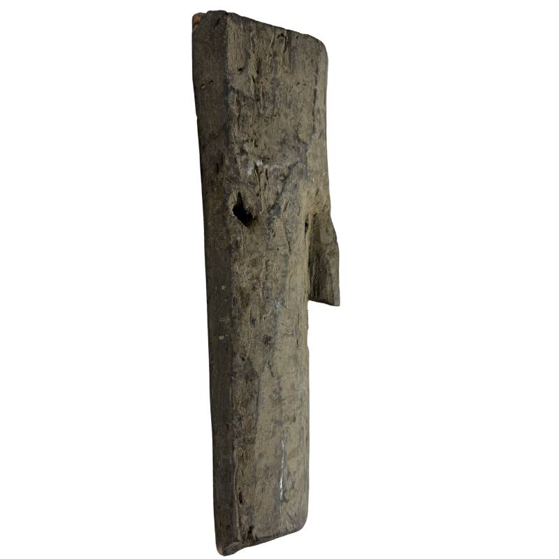 Himalayan wooden mask tibetan style folk art hollow back hand carved wood