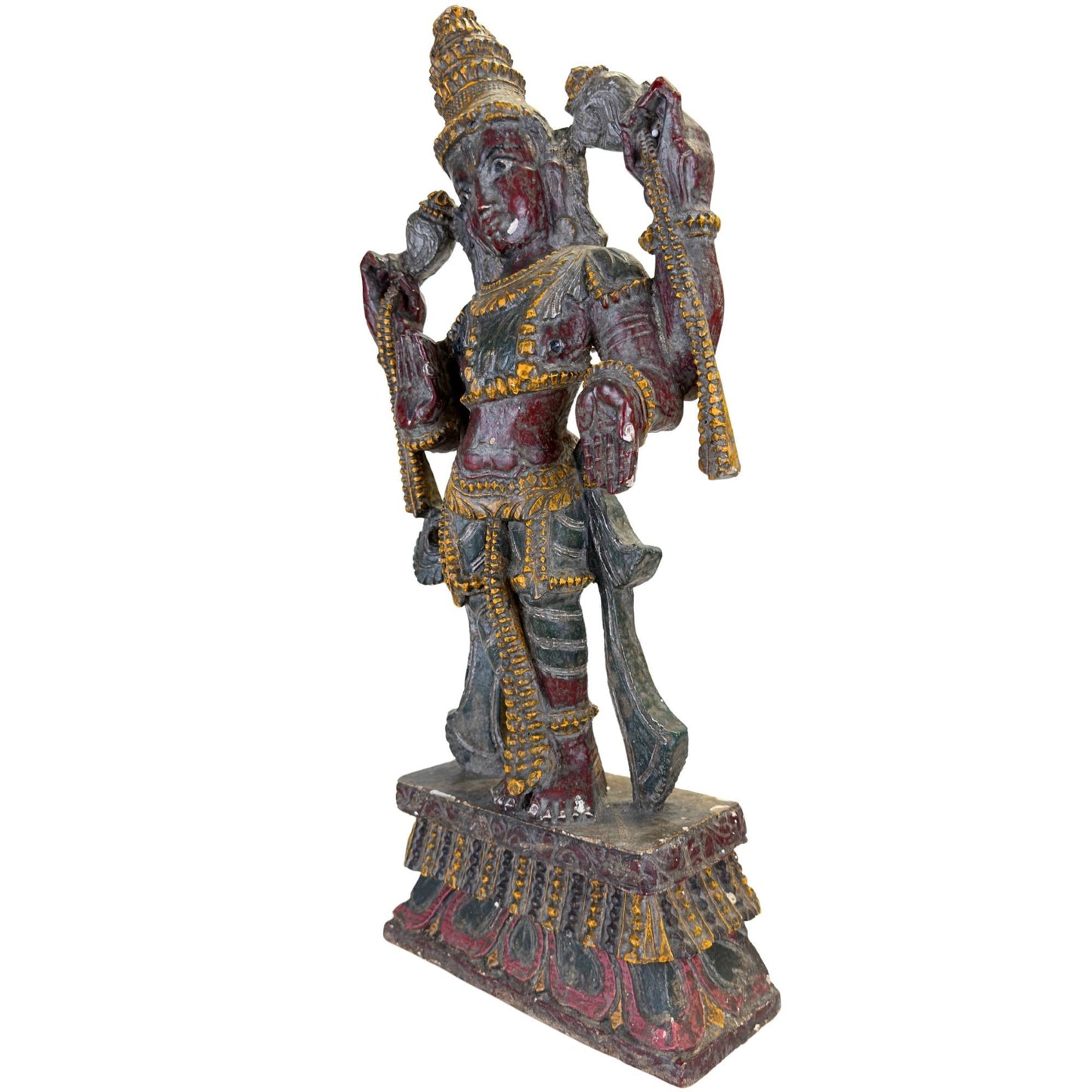 Antiek houten Vishnu beeld van 60 cm online kopen