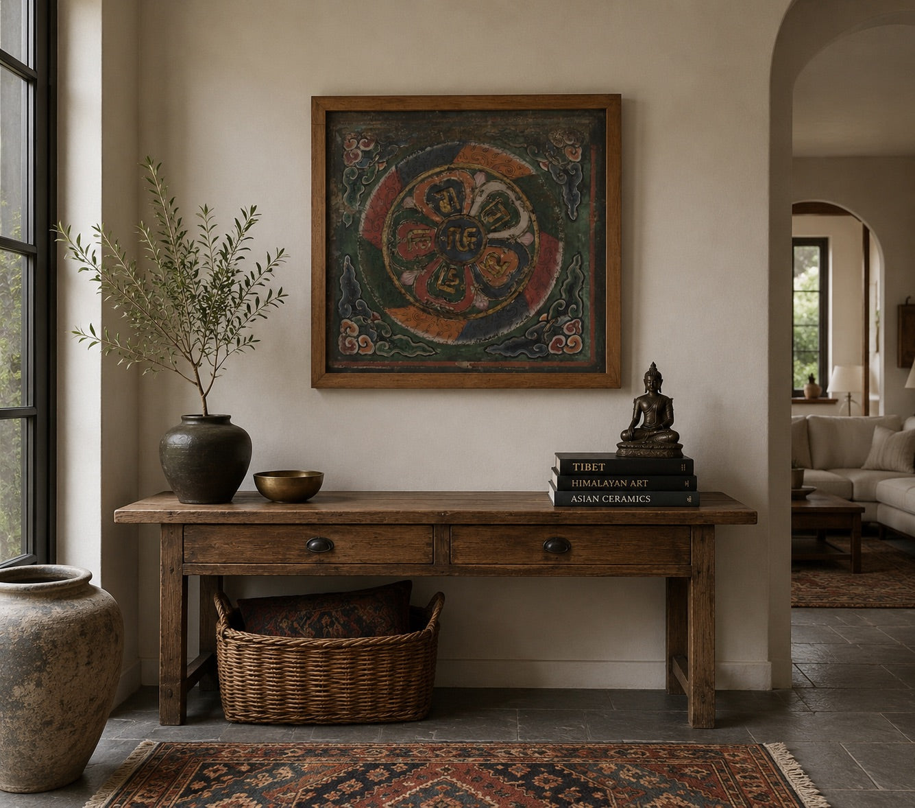 Handgeschilderde Tibetaanse Thangka Kunst
