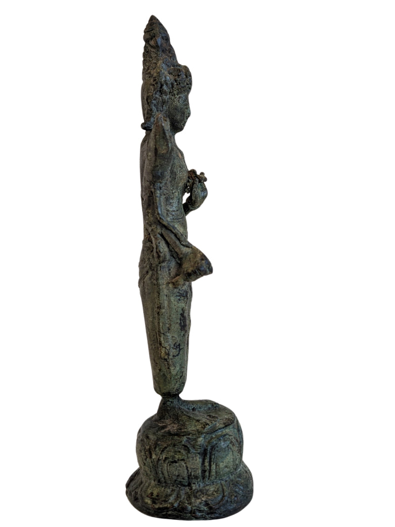 Indonesian standing Avalokiteshvara in bronze