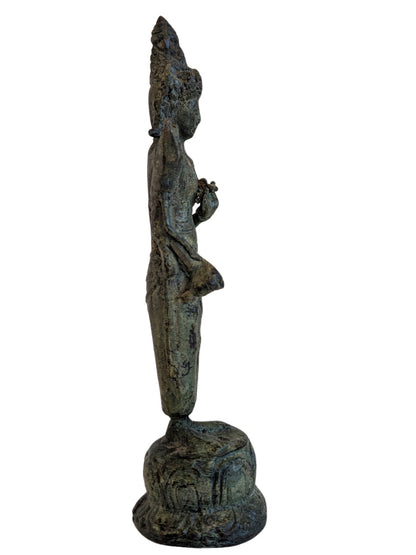 Indonesian standing Avalokiteshvara in bronze