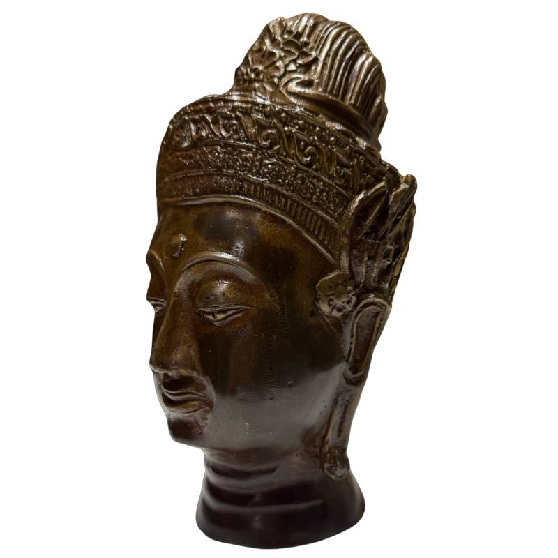 Khmer stijl Boeddha object van brons met serene spirituele uitstraling