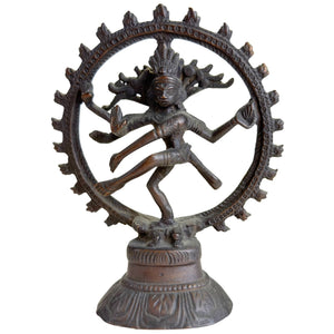 Klein Bronzen Shiva Nataraja Beeld – Indiaas Altaarbeeld – 13 cm