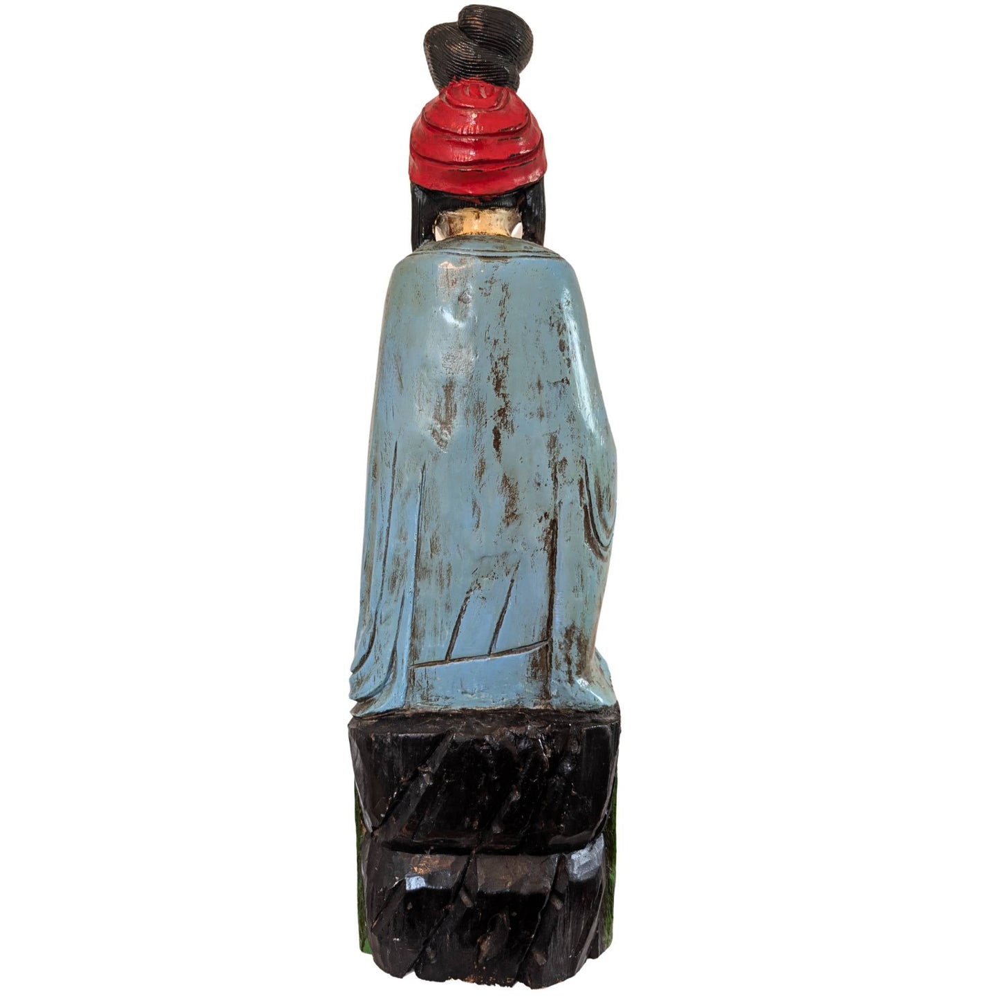 Kwanyin sculptuur uit China met decoratieve lotus basis