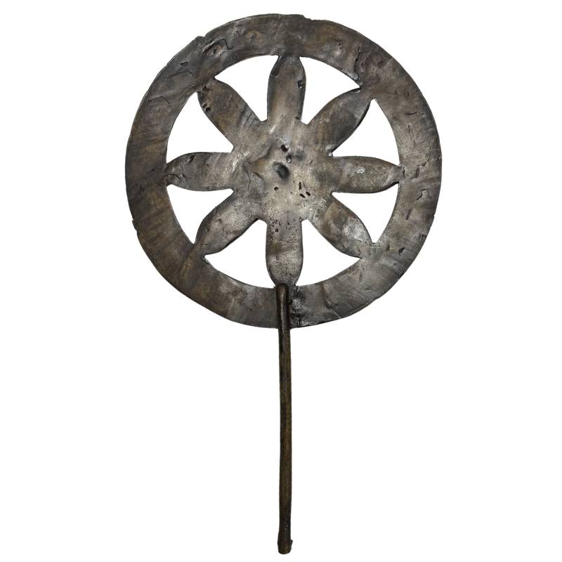 Large Burmese Teaching Buddha – Bronze, Dharmachakra Mudra, 55 cm – surface and patina detail