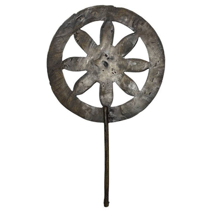Large Burmese Teaching Buddha – Bronze, Dharmachakra Mudra, 55 cm – surface and patina detail