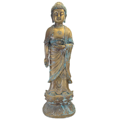 Large Chinese Medicine Buddha in bronze, 98 cm high, front view