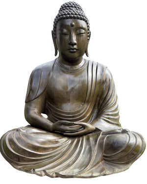 Large Japanese Amida Buddha – Bronze, Mid-20th Century, 89 cm