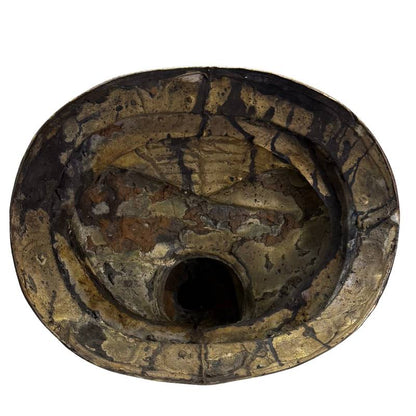 Large Javanese Buddha – Bronze, Vitarka Mudra, 58 cm – close view of the central details