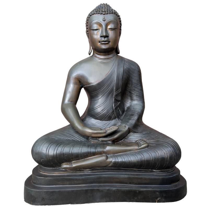 Large Thai gilt bronze Buddha seated in Dhyana Mudra