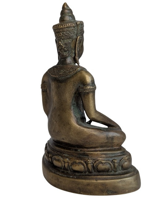 Late Ayutthaya bronze Buddha, H 22.3 cm