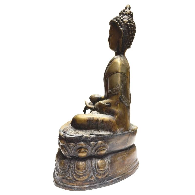 Double lotus pedestal and naturally aged surface