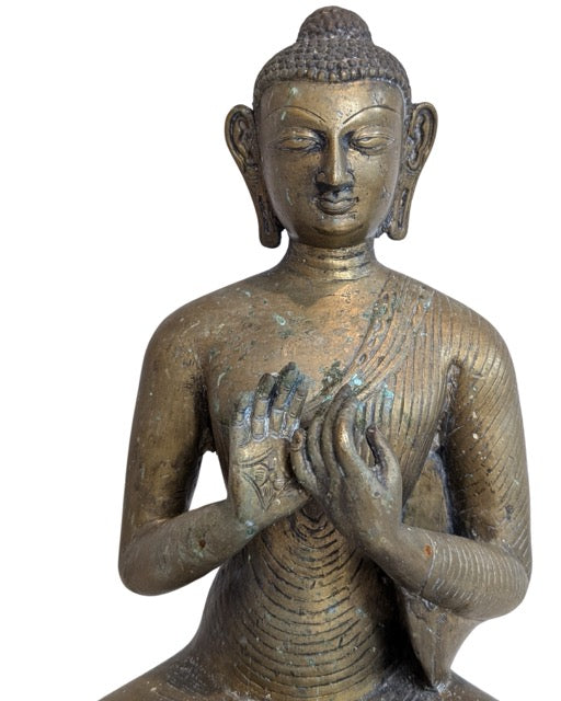 Myanmar bronze Shakyamuni seated in meditation