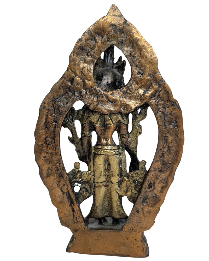 Base beneath the standing Himalayan bronze Tara